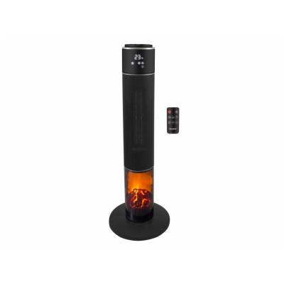 P203TER001 toren ventilatorkachel keramisch met effect 2000W zwart  Beper