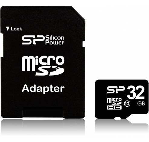 Micro SDHC 32GB class 10 + adapter  Silicon Power