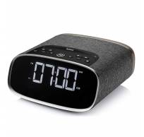 FM/DAB+/BT klok donkergrijs/walnut 