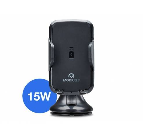 Wireless car charger/holder 5w/7.5w/15w black  Mobilize
