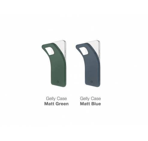 Rubber gelly case iPhone 13 matt blue  Mobilize