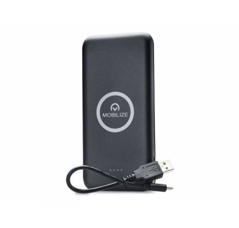 Wireless charging power bank 10000mAh black  Mobilize