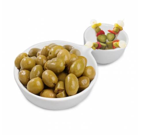 Pots à condiments rond olive porcelaine  Nerthus