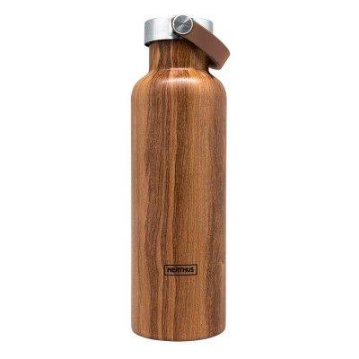 Drinkfles sport vacuüm 750ml hout (warm en koud)  Nerthus