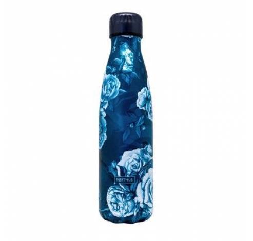 Drinkfles vacuüm 500ml blauwe roos (warm en koud)  Nerthus