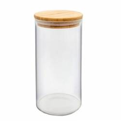 Nerthus Boîte de conservation hermétique verre couv.bambou 1100ml 