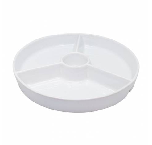 Assiette à servir avec compartiments pour snacks porcelaine 25.5cm  Nerthus