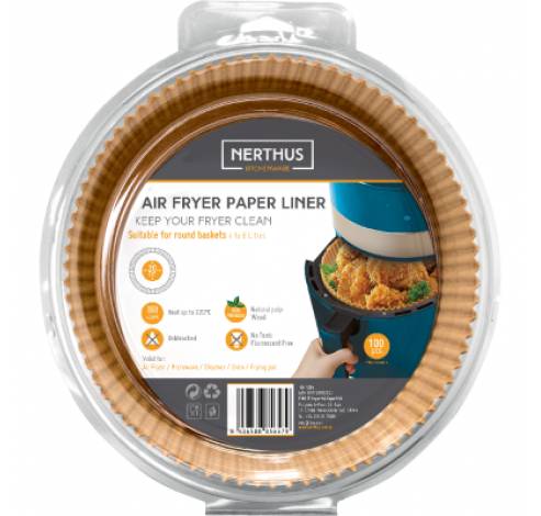 Bakje in bakpapier voor Airfryer Ø20cm (100st)  Nerthus