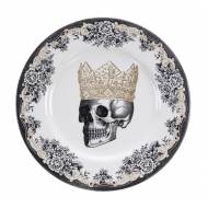 Skull Design Plate 28x2,3cm, Crown /6 