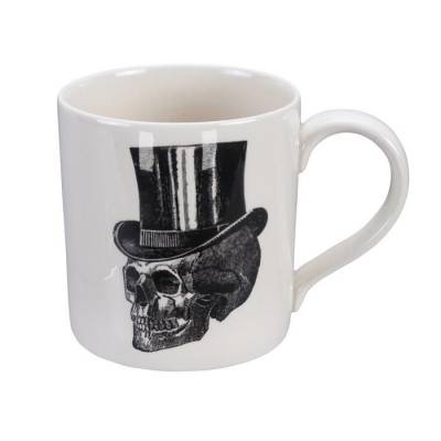 Skull Design Mug 9x9,3cm, 400ml, Top Hat /6  Homelab
