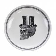 Skull Design Bowl 24,5x3,5cm, Top Hat /6 