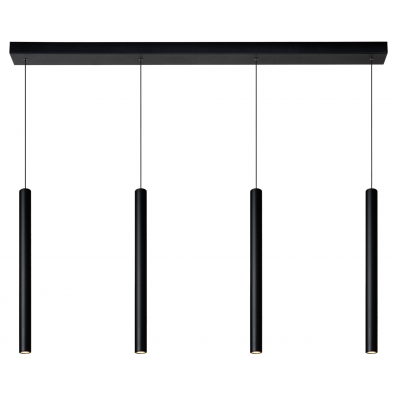 Lorenz - Hanglamp - LED Dimb. - 4x4W 3000K - Zwart  Lucide