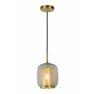 AGATHA Hanglamp 1x E27/40W Mat Goud/Glas  Lucide