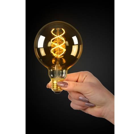 Lamp LED Globe G95 5W 260LM 2200K Dimbaar Amber  Lucide