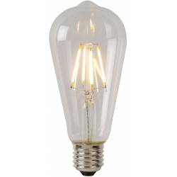 Lucide ST64 - Filament lamp - Ø 6,4 cm - LED Dimb. - E27 - 1x5W 2700K - Transparant Lucide