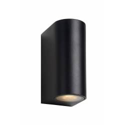 Lucide ZORA-LED - Wandspot Buiten - LED Dimb. - GU10 - 2x5W 3000K - IP44 - Zwart Lucide