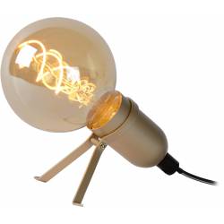 Lucide PUKKI - Tafellamp - LED - E27 - 1x5W 2200K - Mat Goud / Messing Lucide