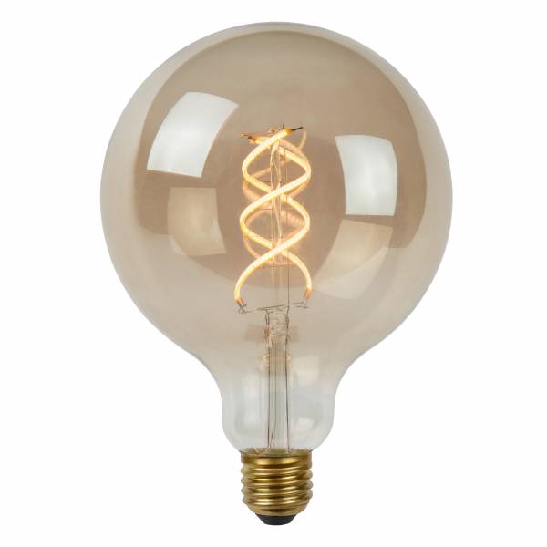 Lucide G125 - Filament lamp - Ø 12,5 cm - LED Dimb. - E27 - 1x5W 2200K - 3 StepDim - Fumé Lucide