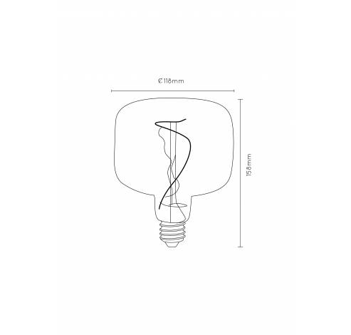 G118 - Filament lamp - Ø 11,8 cm - LED Dimb. - E27 - 1x4W 2200K - Fumé Lucide  Lucide