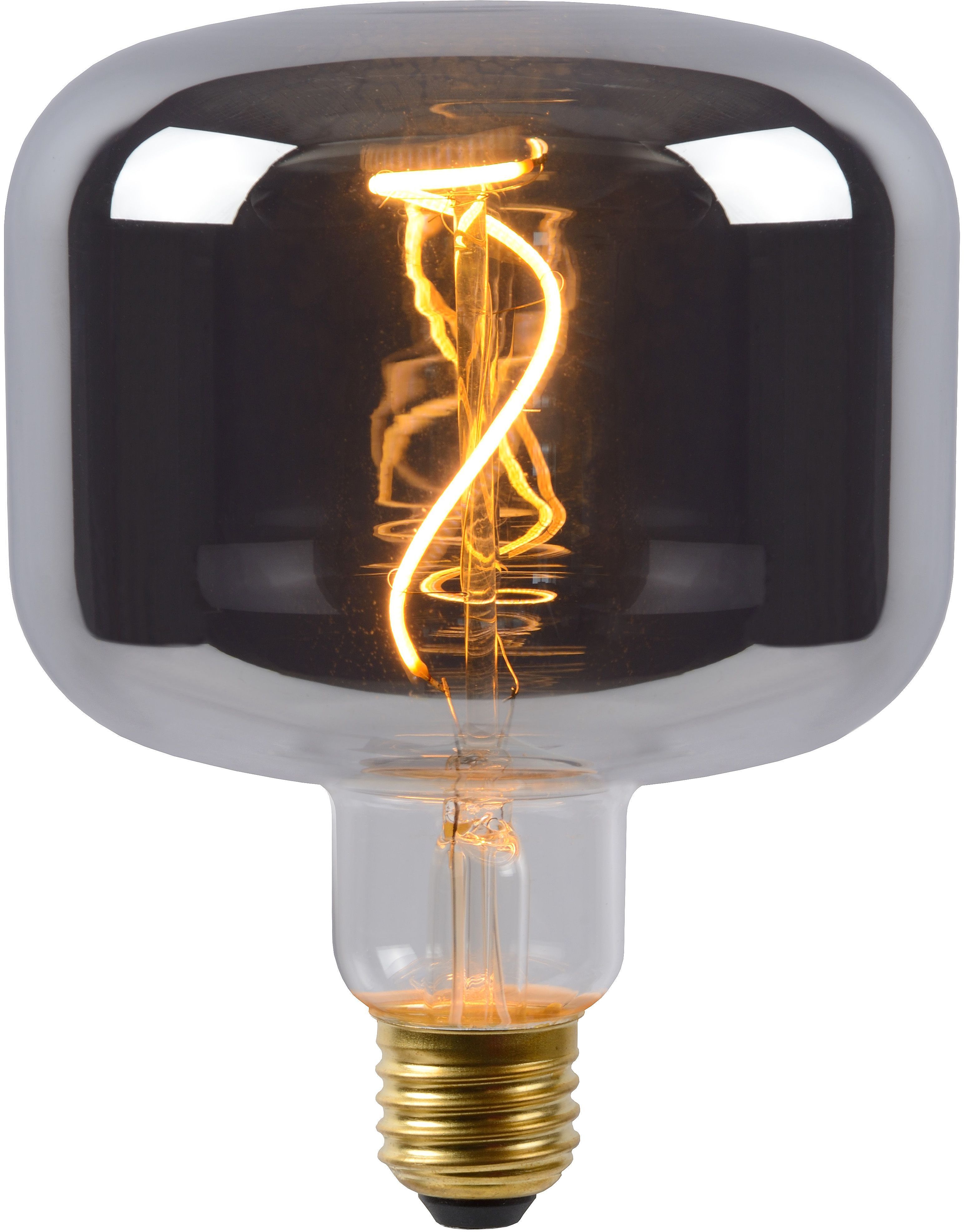 Tussendoortje Rouwen patroon G118 - Filament lamp - Ø 11,8 cm - LED Dimb. - E27 - 1x4W 2200K - Fumé  Lucide