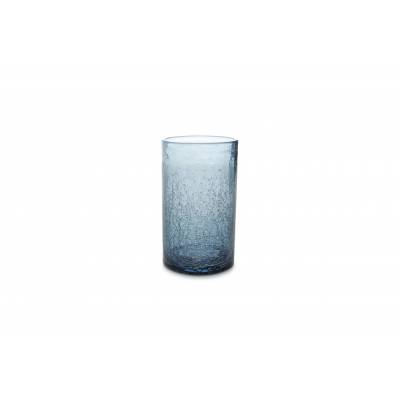 Crackle Glas 40cl blauw  F2D