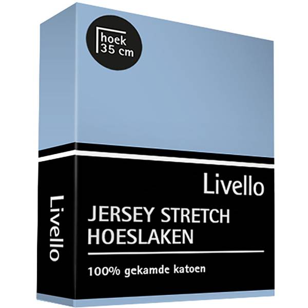 Livello Home Hoeslaken Jersey Pastel Blue 90x220x35