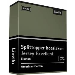 Livello Home Hoeslaken Splittopper Jersey Excellent Green 140x200