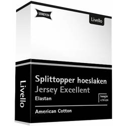 Livello Home Hoeslaken Splittopper Jersey Excellent White 180x200