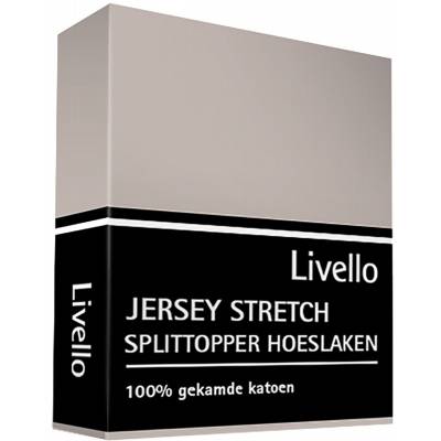 Hoeslaken Splittopper Jersey Stone 180x200/210  Livello Home