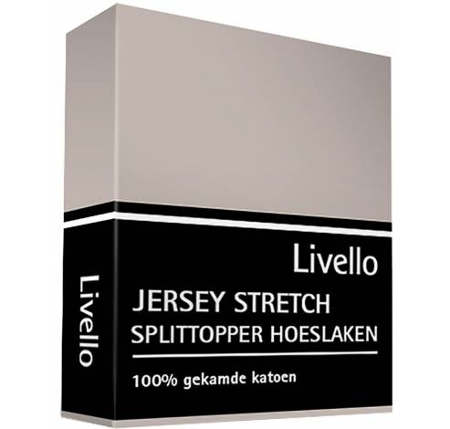 Hoeslaken Splittopper Jersey Stone 180x200/210  Livello Home