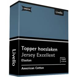 Livello Home Hoeslaken Topper Jersey Excellent Blue 140x200
