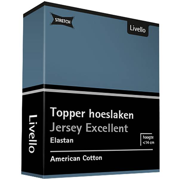 Livello Home Hoeslaken Topper Jersey Excellent Blue 140x200