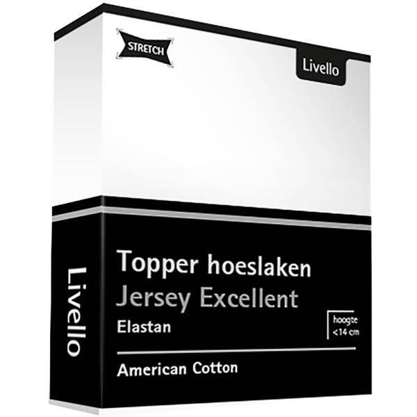 Livello Home Hoeslaken Topper Jersey Excellent White 90x200