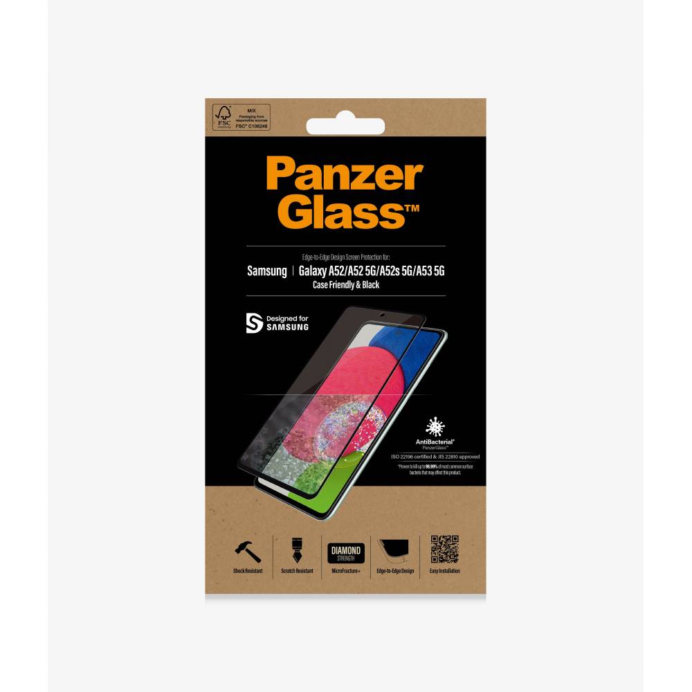 PanzerGlass Screenprotector 7253 Screenprotector Case-Friendly Samsung Galaxy A52 A52s A53