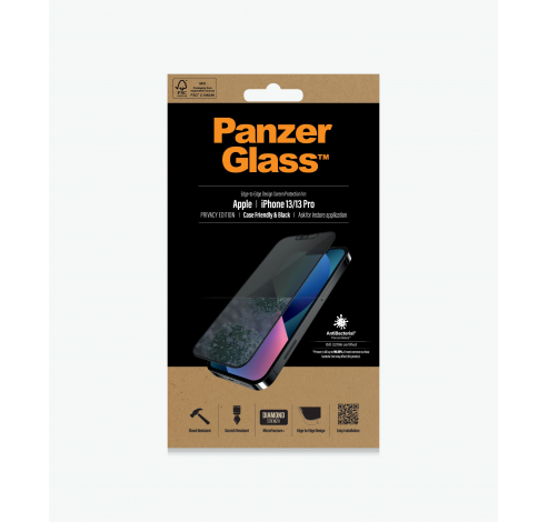 PROP2745 ScreenProtector iPhone 13/13 Pro Zwart Privacy  PanzerGlass