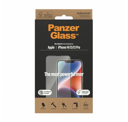 2783 SCREEN PROTECTOR APPLE IPHONE 14 | 13 | 13 PRO | ULTRA-WIDE FIT W. EASYALIGNER  PanzerGlass