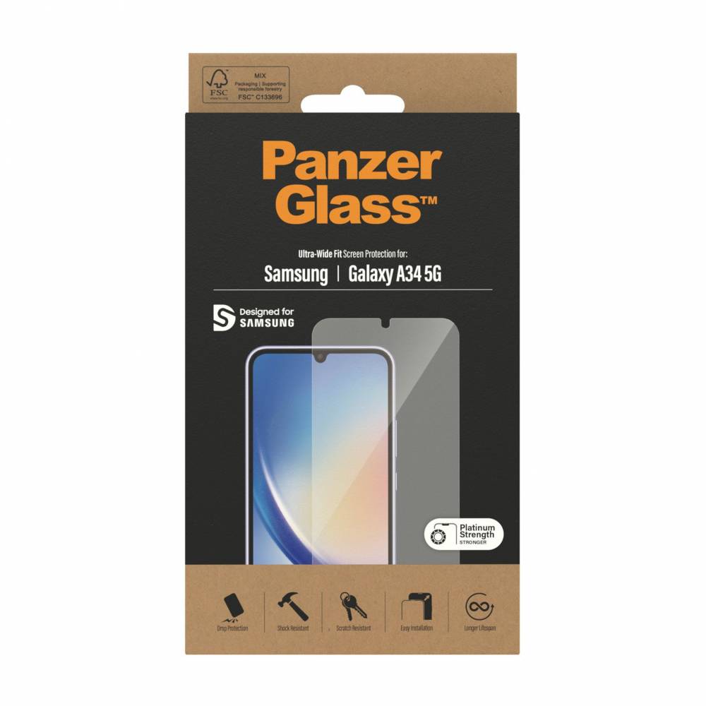 PanzerGlass Screenprotector PanzerGlass Classic Fit (Samsung - Galaxy A34 5G)