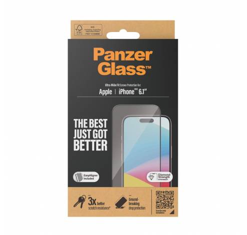 P2809 Privacy-screenprotector iPhone 15 | Ultrabrede pasvorm w. EasyAligner  PanzerGlass