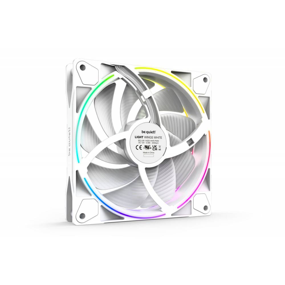 Be Quiet Computerkoeling light wings white 140mm pwm hig