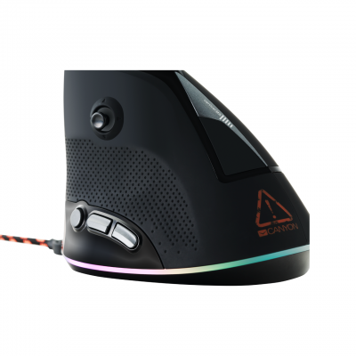 Gamingmuis Emisat RGB ergonomisch programmeerbaar 4800dpi zwart  Canyon