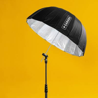 Deep Umbrella Silver/Black 85cm  Caruba