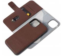 iPhone 13 leather wallet magnetic magsafe chocolade bruin Decoded