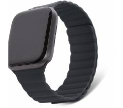 Apple watch 42/44/45mm silicone magnetic traction strap charcoal Decoded