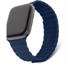 Apple watch 42/44/45mm silicone magnetic traction strap matte navy Decoded