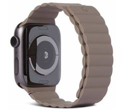 Apple watch 42/44/45mm silicone magnetic traction strap dark taupe Decoded