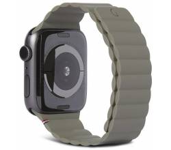 Apple watch 42/44/45mm silicone magnetic traction strap olive Decoded