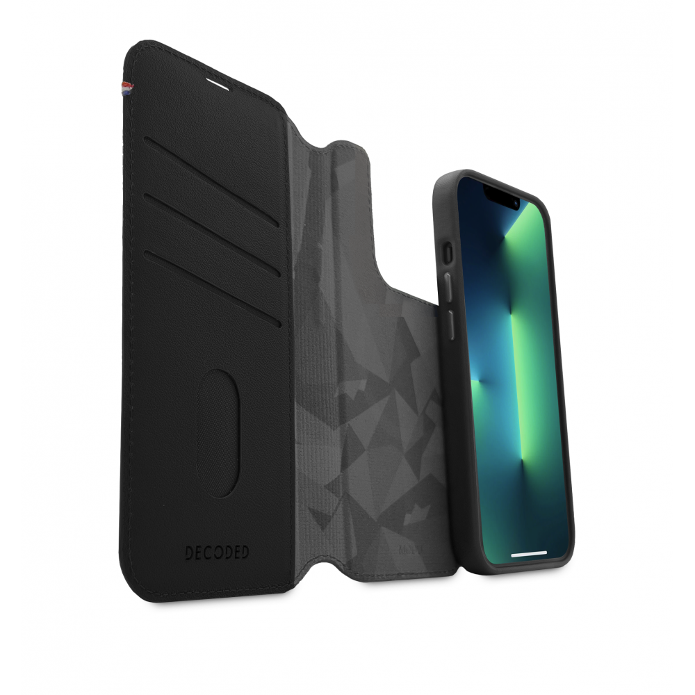 Decoded Smartphonehoesje iPhone 14 Pro Max hoesje wallet afneembaar leder zwart