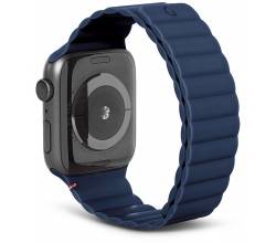 Apple Watch 41/40/38mm Gen 1-7-SE silicone strap magnetisch marine blauw Decoded