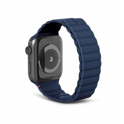 Apple Watch 41/40/38mm Gen 1-7-SE silicone strap magnetisch marine blauw 