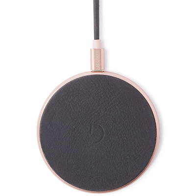 Leather QI Wireless Charger Rose/Antracite           